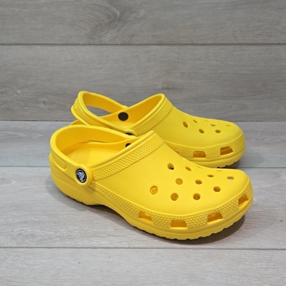 Crocs Women Rubber Yellow Mule Clogs Shoes Sz 7